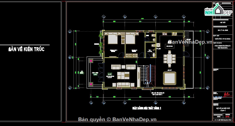 Nhà 2 tầng 4 phòng ngủ,Biệt thự 2 tầng,Bản vẽ nhà