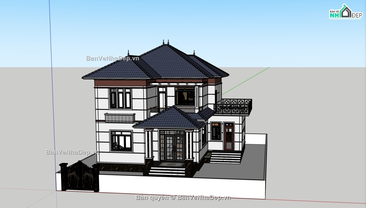 hiện đại,2 tầng,2 tầng mái nhật,Nhà 2 tầng mái nhật