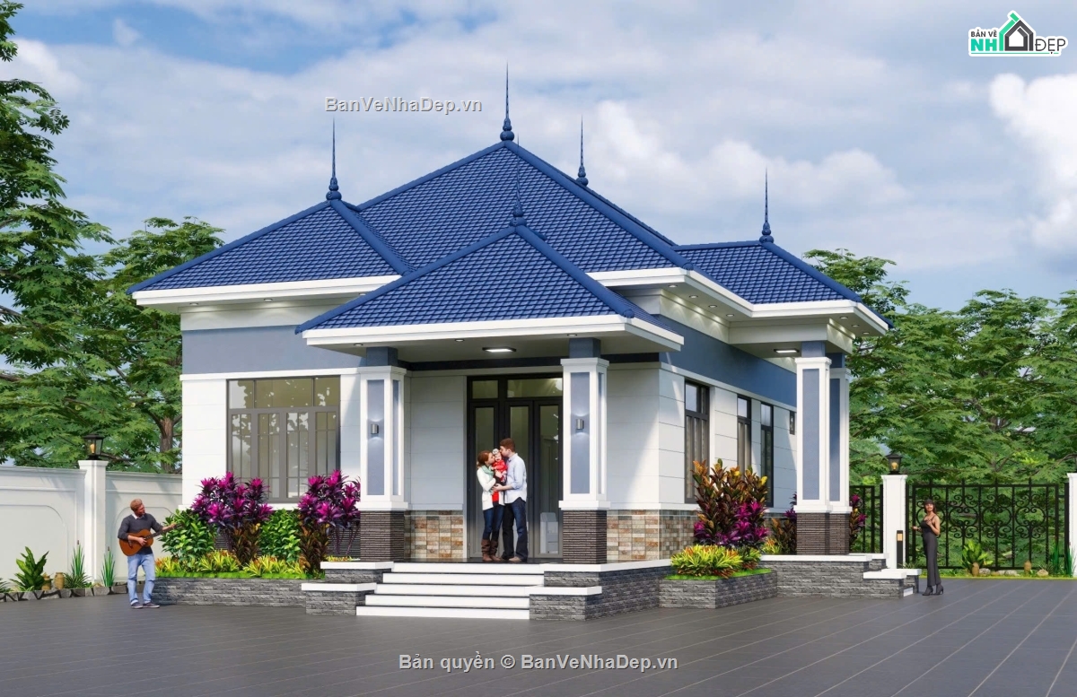 Nhà Mái Nhật,Nhà mái nhật 8x18,nhà mái nhật 9x18,nhà mái nhật hiện đại,nhà vườn mái nhật,nhà cấp 4 mái nhật