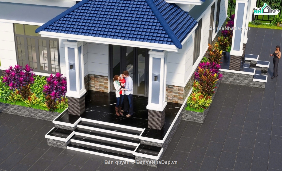 Nhà Mái Nhật,Nhà mái nhật 8x18,nhà mái nhật 9x18,nhà mái nhật hiện đại,nhà vườn mái nhật,nhà cấp 4 mái nhật