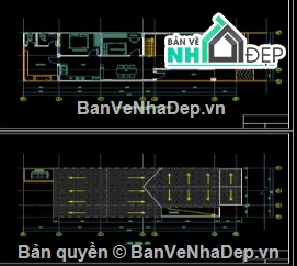 mái thái 1 tầng,nhà 1 tầng mái thái,file cad nhà 1 tầng