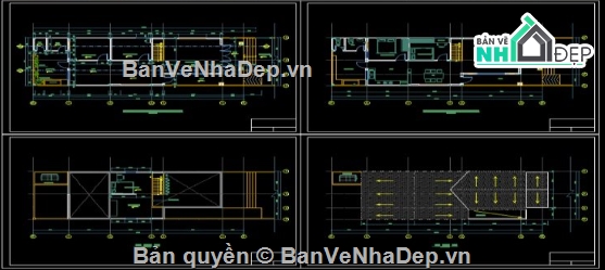 mái thái 1 tầng,nhà 1 tầng mái thái,file cad nhà 1 tầng