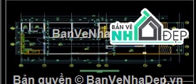 mái thái 1 tầng,nhà 1 tầng mái thái,file cad nhà 1 tầng