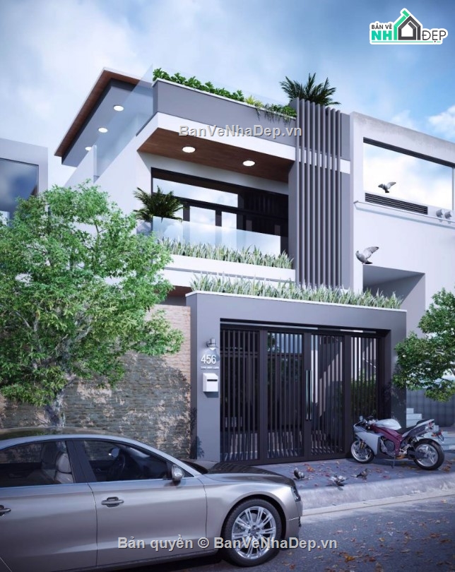 file 3dmax nhà phố,nhà phố 3 tầng,3dmax nhà phố