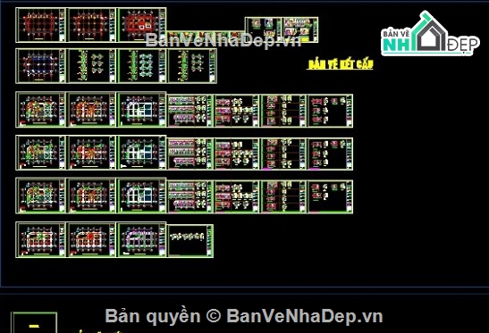 Nhà phố 5 tầng file cad,bản vẽ nhà phố 5 tầng,cad nhà phố 5 tầng