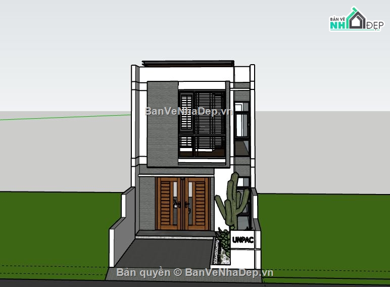 Nhà phố 2 tầng,Model su nhà phố 2 tầng,file su nhà phố 2 tầng