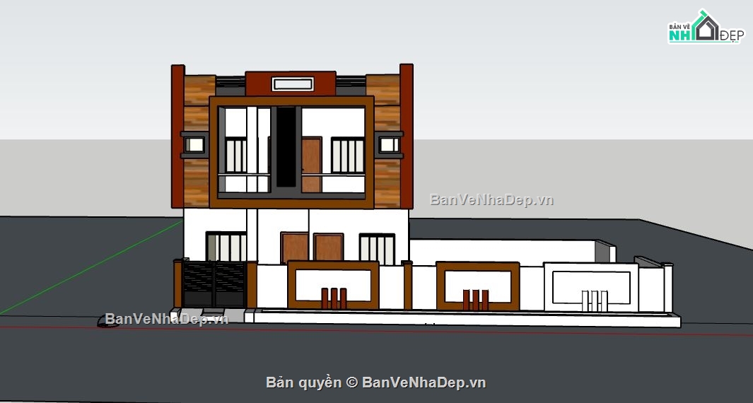 Nhà phố 2 tầng,model su nhà phố 2 tầng,sketchup nhà phố 2 tầng,nhà phố 2 tầng model su,file sketchup 2 tầng