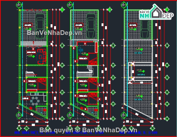 Bản vẽ nhà ống đẹp,Bản vẽ nhà phố đẹp,Bản vẽ nhà góc phố