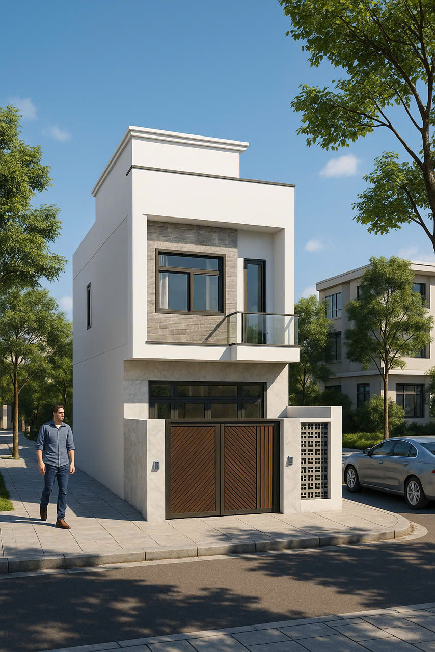 Bản vẽ nhà ống đẹp,Bản vẽ nhà phố đẹp,Bản vẽ nhà góc phố