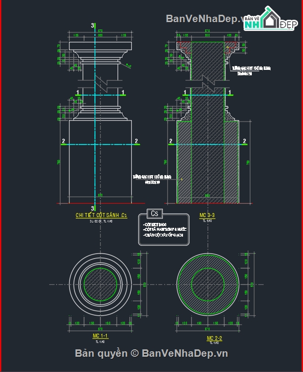 Bản vẽ nhà ống đẹp,Bản vẽ 2 tầng mái thái,Bản vẽ mái thái đẹp