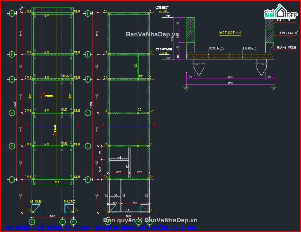 Bản vẽ nhà ống đẹp,Bản vẽ 2 tầng mái thái,Bản vẽ mái thái đẹp