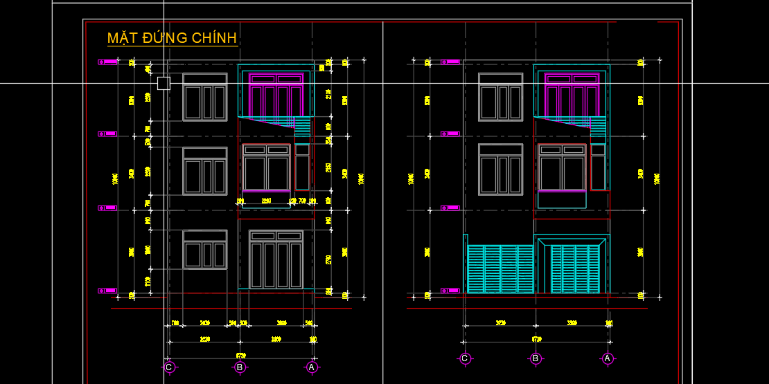 Nhà phố 2 tầng + 1 tum,Nhà phố 2 tầng,Nhà phố,Nhà phố 7m,nhà phố 3 tầng