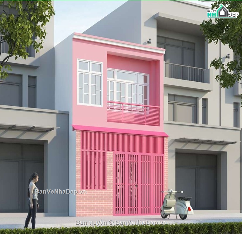 nhà phố 2 tâng,nhà phố 2 tầng 5x12m,nhà phố 2 tầng