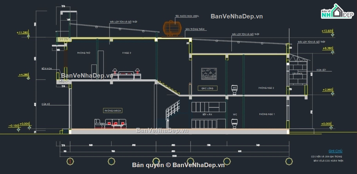 nhà phố 2 tầng,nhà lệch tầng,kiến trúc nhà lệch tầng