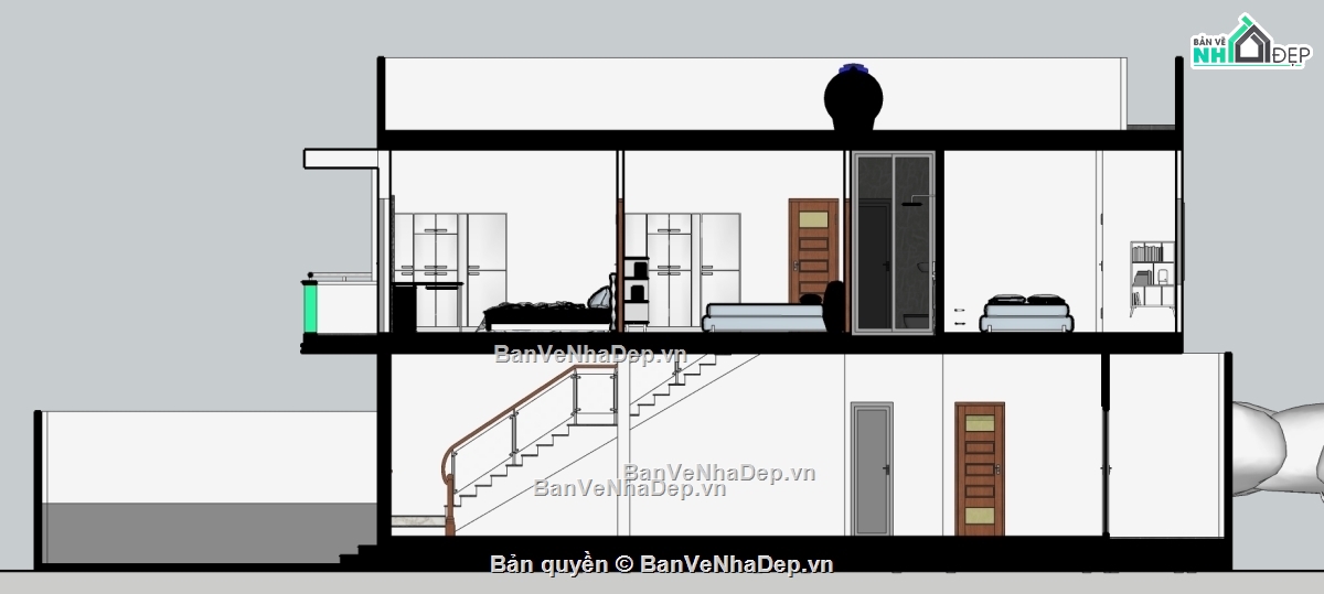 Sketchup nhà phố,Sketchup nội thất,Mẫu nhà phố,Model Sketchup nhà phố,File sketchup nhà phố