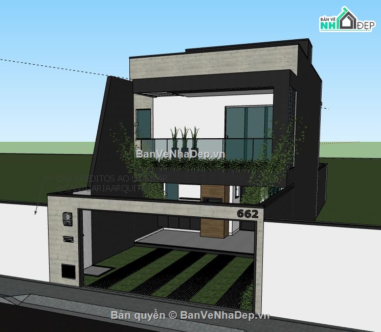 Nhà phố 2 tầng,model su nhà phố 2 tầng,file su nhà phố 2 tầng,nhà phố 2 tầng model su