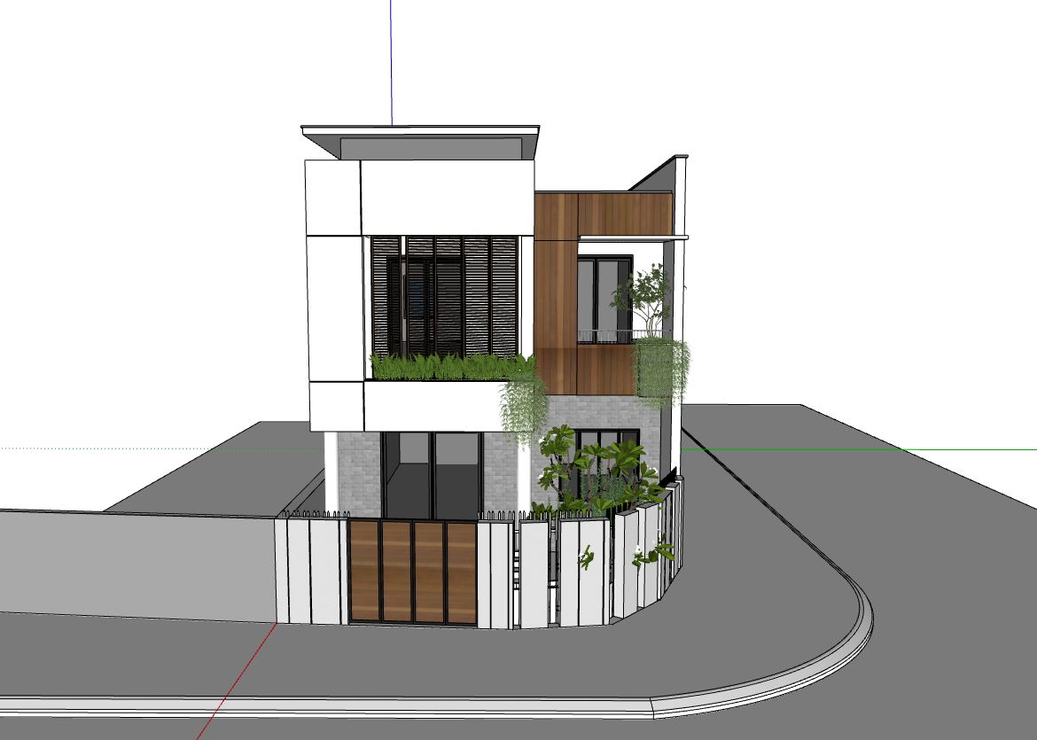 nhà phố 2 tầng,nhà phố 2 mặt tiền,thiết kế nhà 8x17m