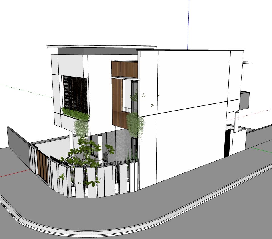 nhà phố 2 tầng,nhà phố 2 mặt tiền,thiết kế nhà 8x17m