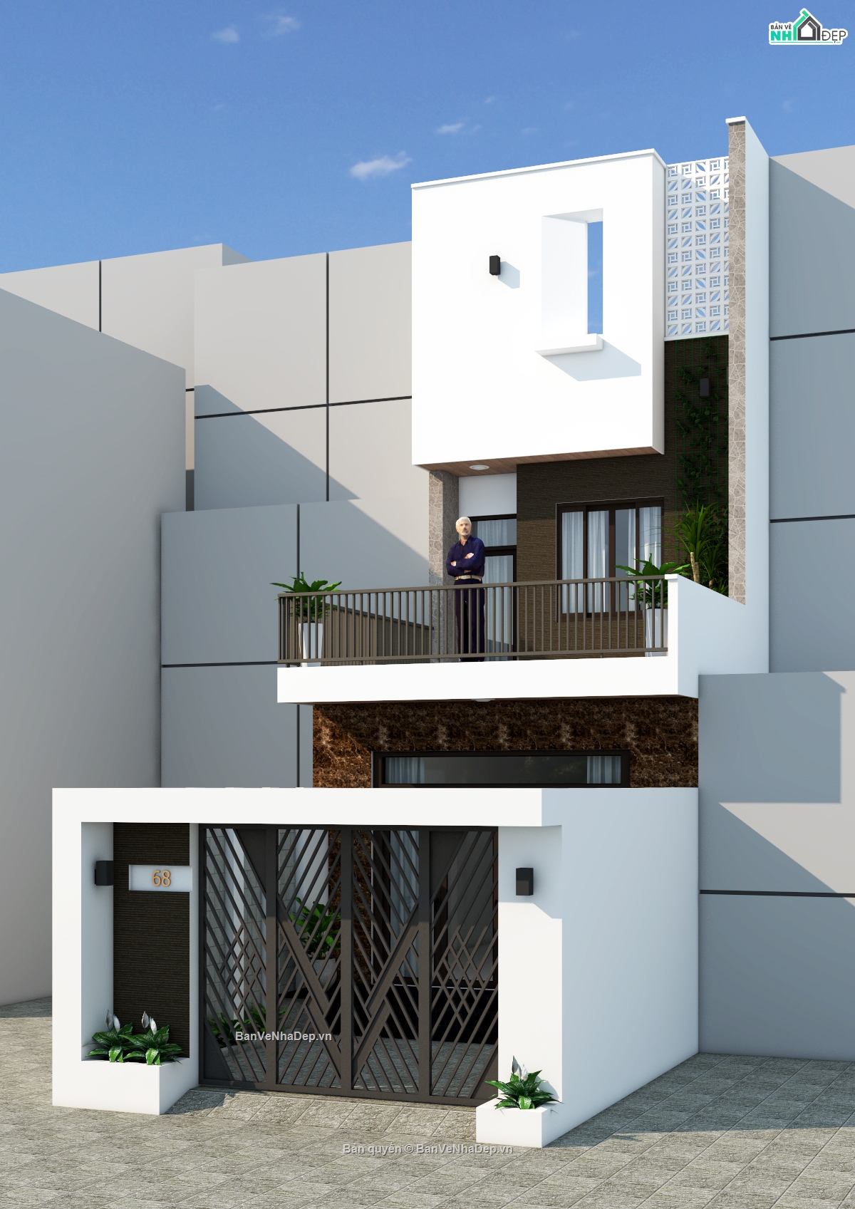 nha pho 2 tang 5x25m hien dai,nha pho 2 tang 5x25m 4 phong ngu,nha pho 2 tang hien dai