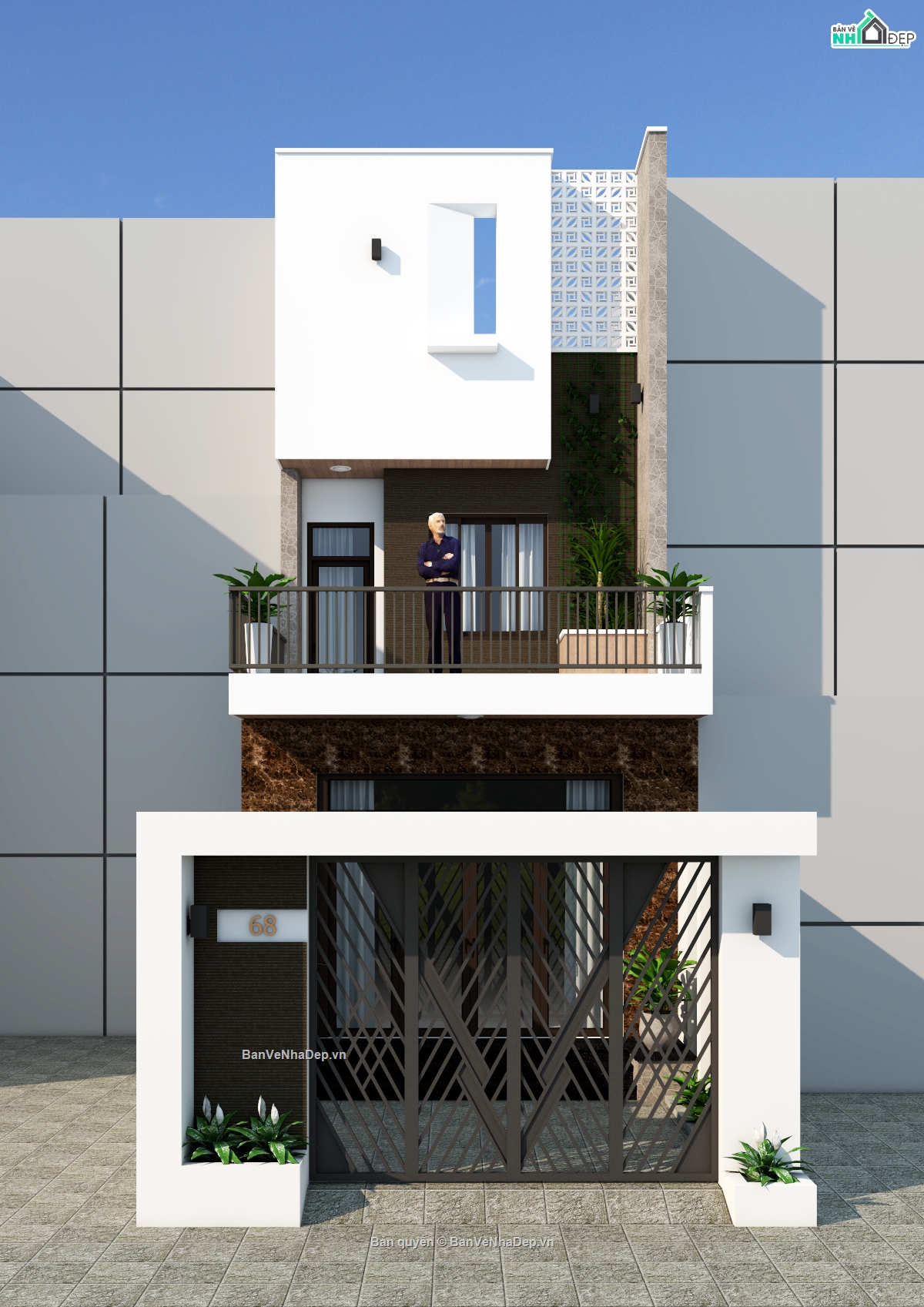 nha pho 2 tang 5x25m hien dai,nha pho 2 tang 5x25m 4 phong ngu,nha pho 2 tang hien dai