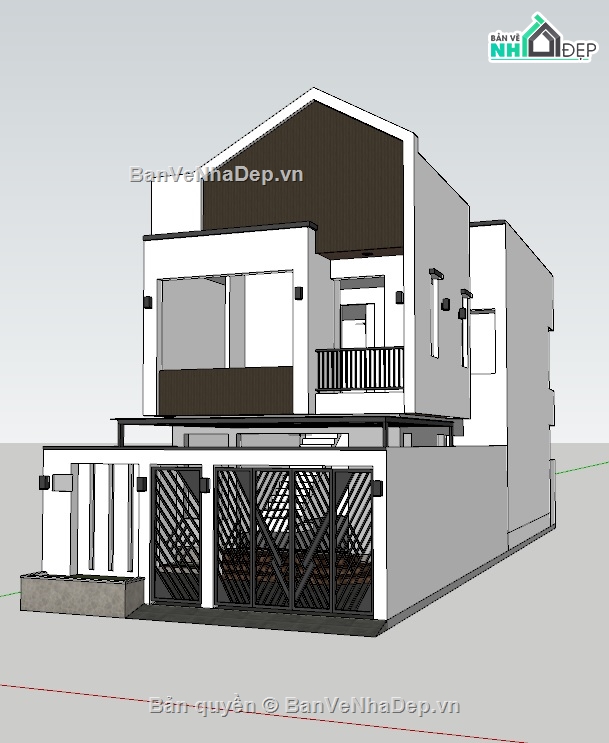 Nha pho 2 tàng hien dai,nha pho 2 tang 6x14m,nha pho 2 tang 4 phong ngu