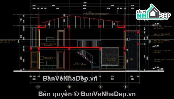 Nhà phố 2 tầng,revit nhà phố 2 tầng,nhà phố 2 tầng file revit,file revit nhà phố 2 tầng