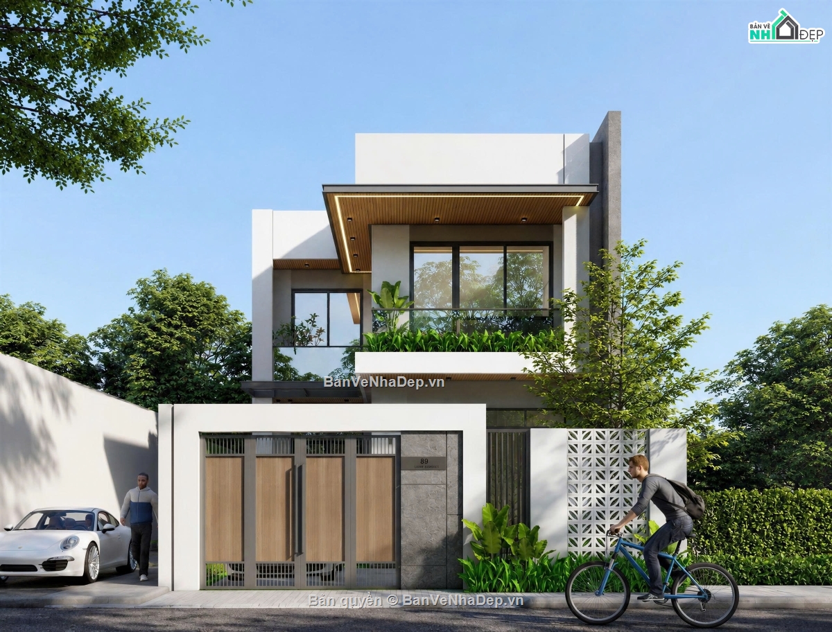 Nhà phố 2 tầng,Nhà phố,xây dựng,Nhà phố 2 tầng hiện đại,hiện đại