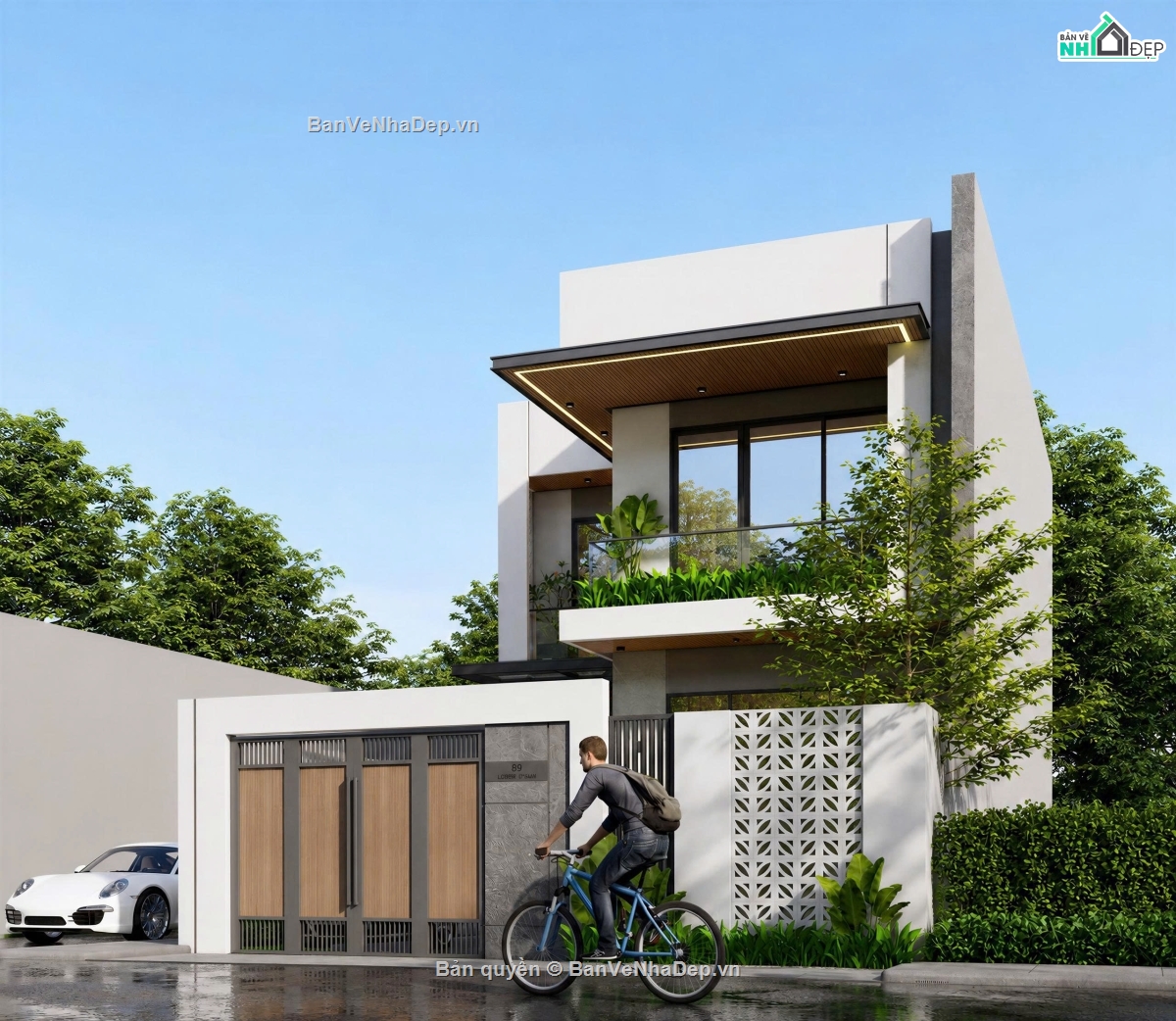 Nhà phố 2 tầng,Nhà phố,xây dựng,Nhà phố 2 tầng hiện đại,hiện đại