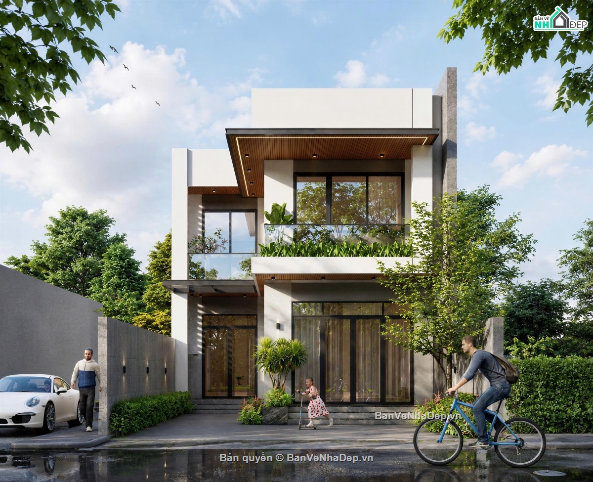 Nhà phố 2 tầng,Nhà phố,xây dựng,Nhà phố 2 tầng hiện đại,hiện đại