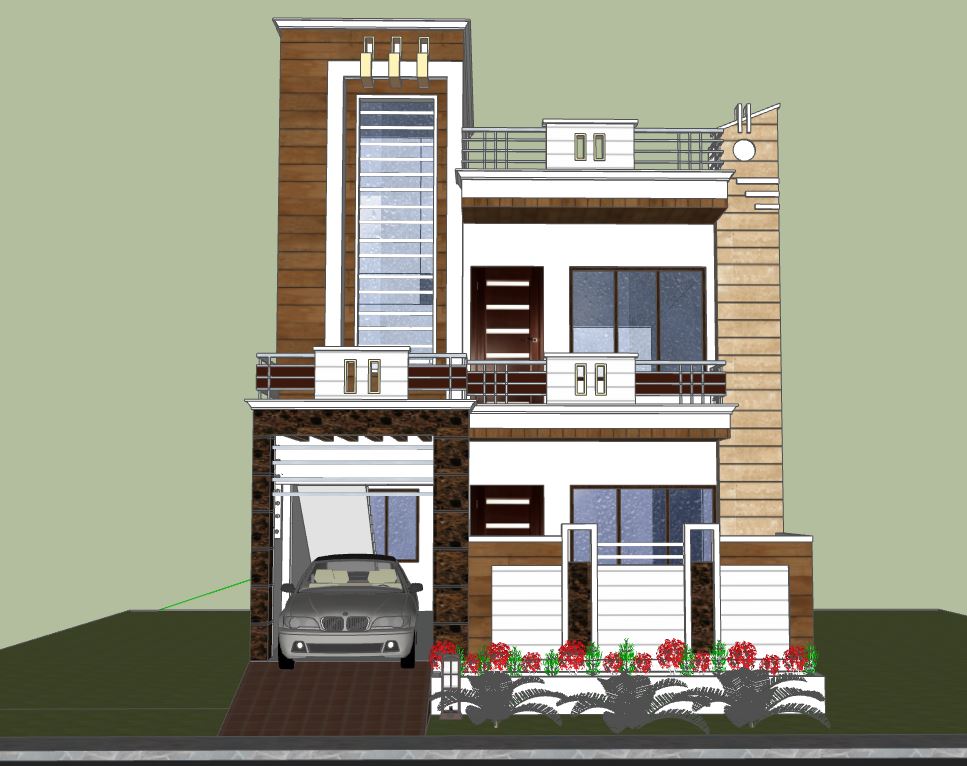 mẫu nhà phố 2 tầng,file sketchup nhà phố 2 tầng,dựng su nhà phố 2 tầng