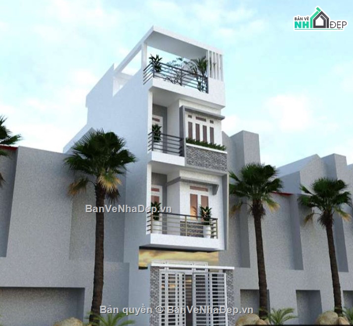 Nhà phố 4x14m,nhà phố 3 tầng,nhà phố 3 tầng hiện đại