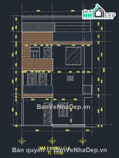 Bản vẽ nhà phố 3 tầng,Thiết kế nhà phố,Nhà phố 3 tầng đẹp,nahf phố 3 tầng