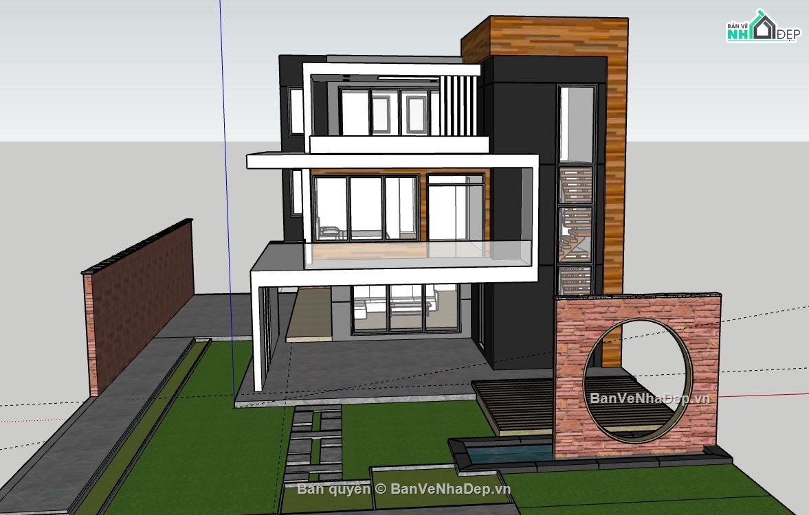sketchup Nhà phố 3 tầng,nhà phố 3 tầng model su,file sketchup nhà phố 3 tầng,nhà phố 3 tầng file su,nhà phố 3 tầng sketchup,nhà phố 3 tầng