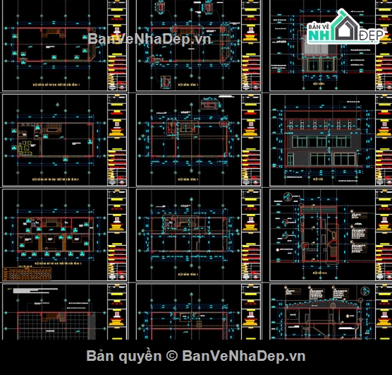 Nhà phố,nhà phố 3 tầng,cad nhà phố 3 tầng,file cad nhà phố 3 tầng