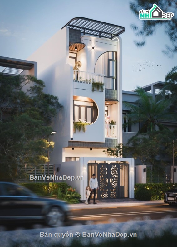 3dmax nhà phố 3 tầng,nhà phố 3 tầng,mẫu nhà phố 3 tầng