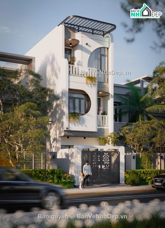 3dmax nhà phố 3 tầng,nhà phố 3 tầng,mẫu nhà phố 3 tầng