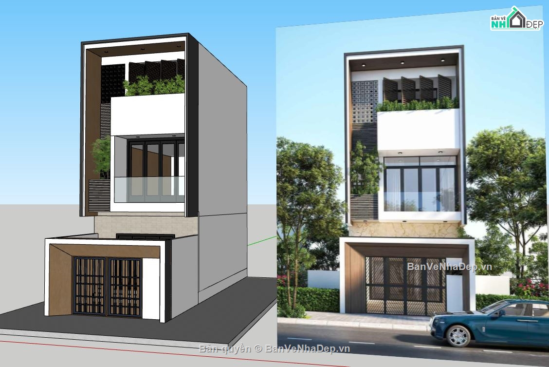 Mẫu nhà phố,su nhà phố,model su nhà phố