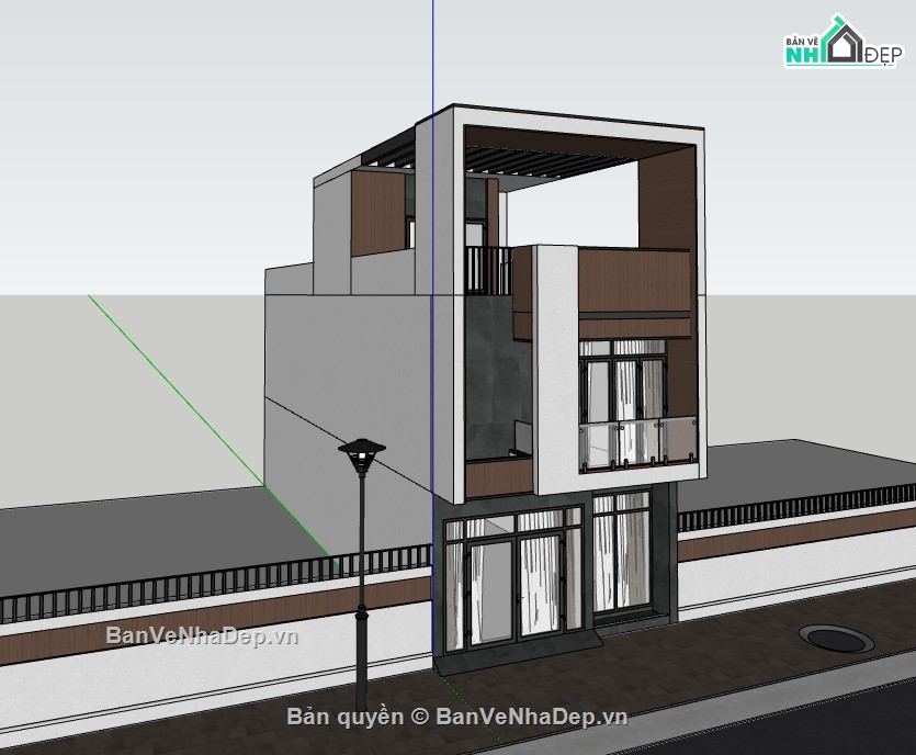 nhà phố 3 tầng,su nhà phố,model su nhà phố