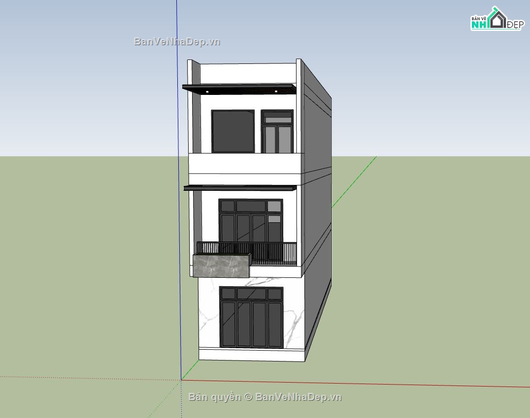 Nhà phố 3 tầng hiện đại,Nhà phố hiện đại,Nhà phố 5x20m