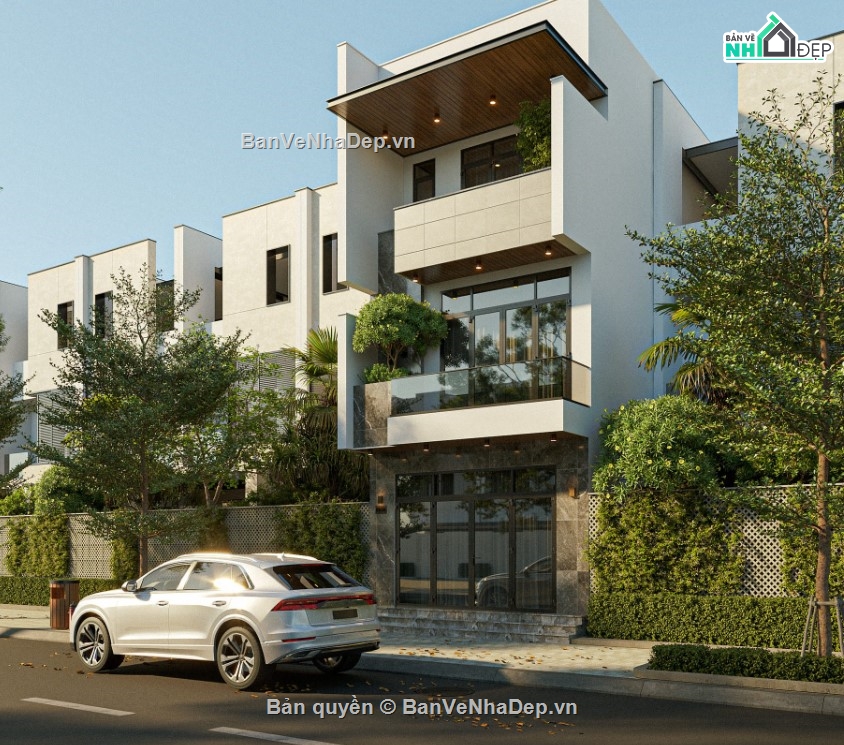 nhà phố 3 tầng đẹp,file nhà 3 tầng,nhà phố 3 tầng