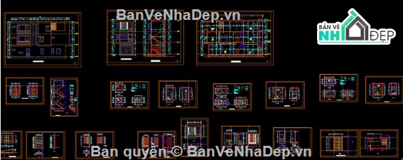 Nhà phố,nhà phố 3 tầng,file cad nhà phố 3 tầng
