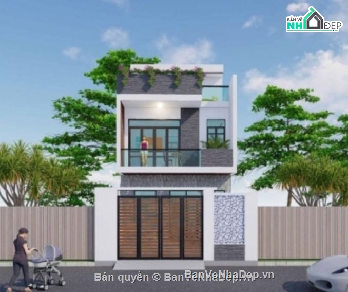 kiến trúc 3 tầng,kiến trúc 3 tầng revit,bản vẽ nhà 3 tầng