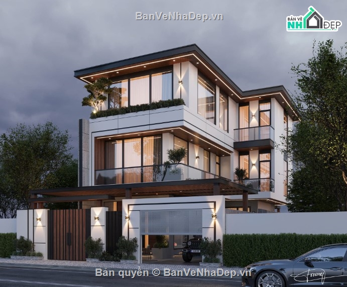 mẫu nhà phố sang trọng,nhà phố 3 tầng,mẫu nhà phố 3 tầng