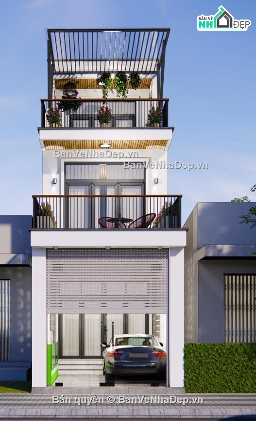 Nhà phố 3 tầng,Nhà 3 tầng hiện đại,bản vẽ nhà phố 3 tầng,nhà phố 3 tầng cad