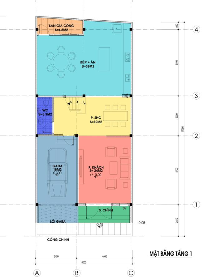 Nhà phố 3 tầng,Nhà phố 3 tầng hiện đại,bản vẽ nhà phố 3 tầng