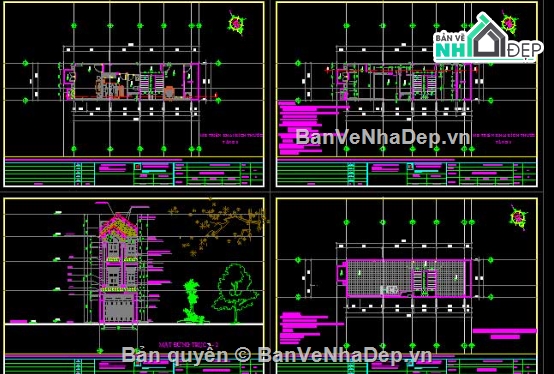 Nhà phố 3 tầng,cad nhà phố 3 tầng,file cad nhà phố 3 tầng