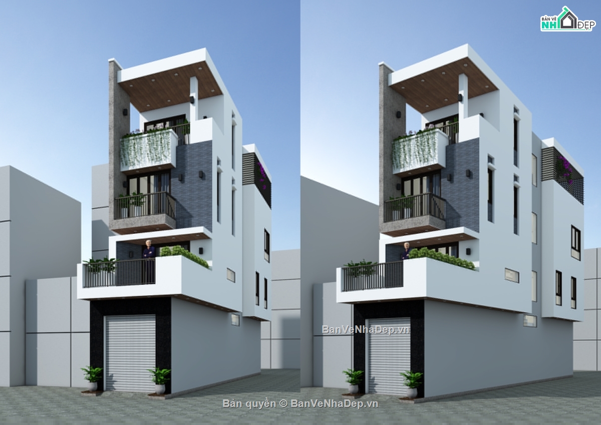 nhà phố 4 tầng 2 mặt tiền,nhà phố 4 tầng 3x17m,file cad nhà 4 tầng,bản vẽ nhà phố 4 tầng