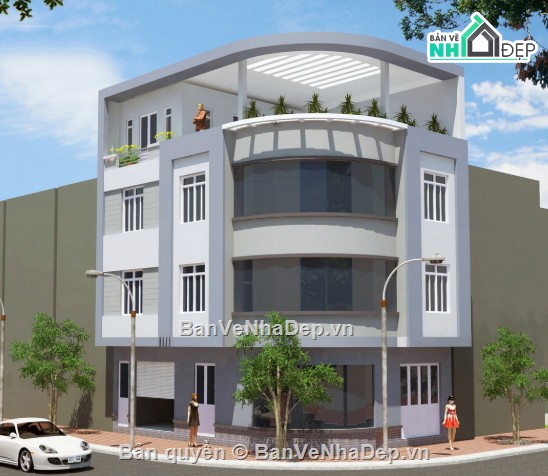 nhà phố 4 tầng,file cad nhà phố 4 tầng,cad nhà phố 4 tầng