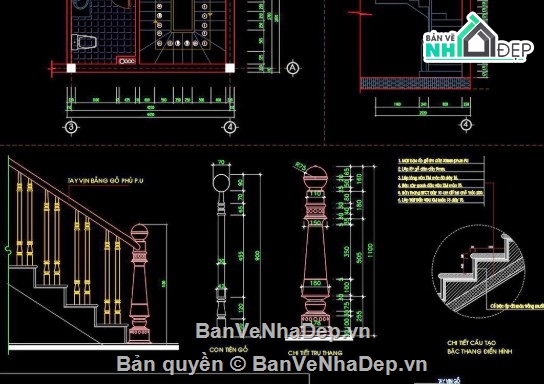 nhà phố 4 tầng,file cad nhà phố 4 tầng,cad nhà phố 4 tầng
