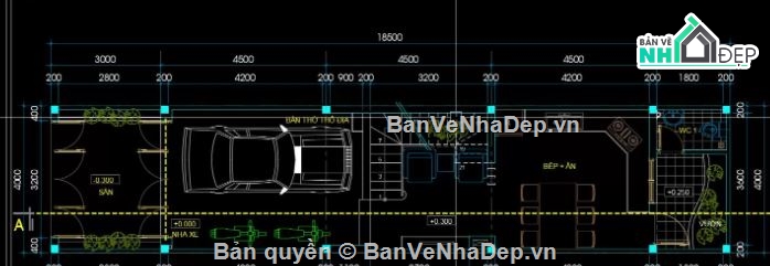 nhà phố 4 tầng,file cad nhà phố 4 tầng,nhà phố 4 tầng file cad